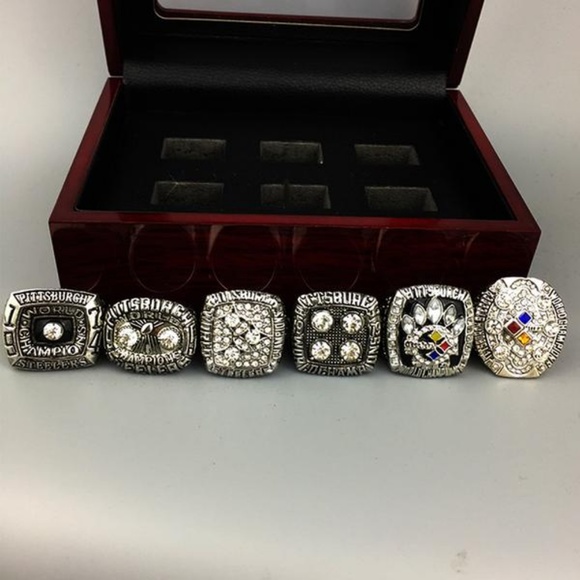 Pittsburgh Steelers Silver Championship Ring Set - Picture 6 of 13